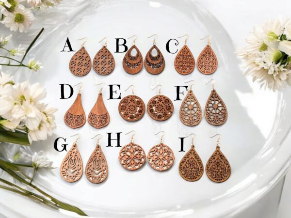 Wooden Earrings Variety - Image 2