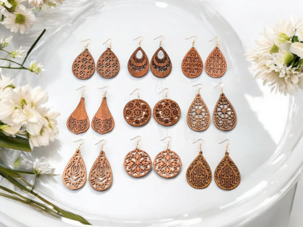 Wooden Earrings Variety